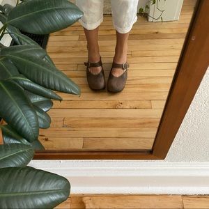 Brown Mary Jane Clogs